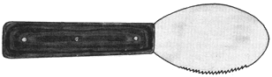 A sandwich knife is indispensable aboard ship or at a big-time lunch feed. It spreads, squooges, and cuts with a flexible spatula blade.